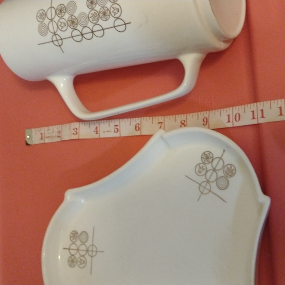 Mid Century pitcher and platter. - Picture 5 of 6